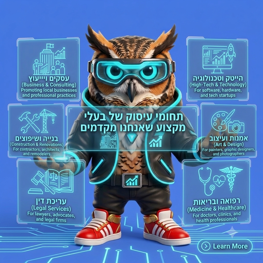 קידום אתרים לפי תחום עיסוק